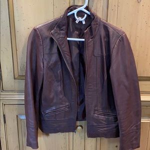 Carlson Brown 100% leather jacket